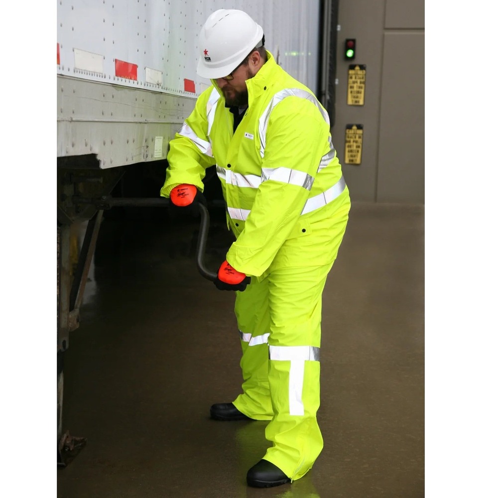 MCR Safety Luminator 5182 Neon Reflective Rain Suit Jacket Pants Hi Vis Set 2X‎
